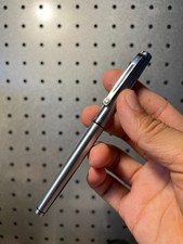 Rare Vintage  Wing Sung 201 Fountain Pen, Stainless Steel Barrel, 12k gold nib