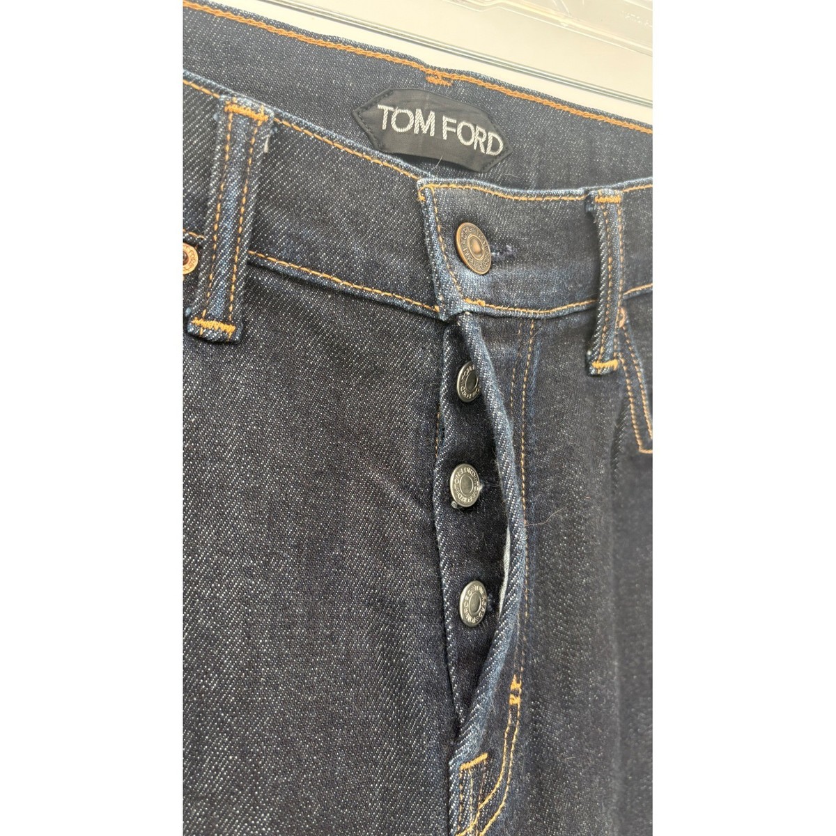 Tom Ford Jeans Straight Leg Stretch Denim Men Size 33 x 29 Dark