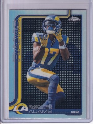 DAVANTE ADAMS 2025 TOPPS CHROME #165 LIGHTBOARD LOGO VARIATION REFRACTOR SP RAMS