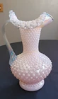 RARE Beautiful Irideccent Hobnail Pitcher  Fenton  USA