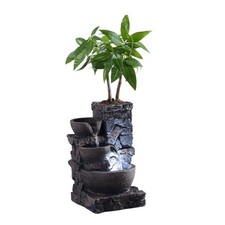 Indoor Tabletop Fountain Waterfall Meditation Exquisite Meditation Desk Water...