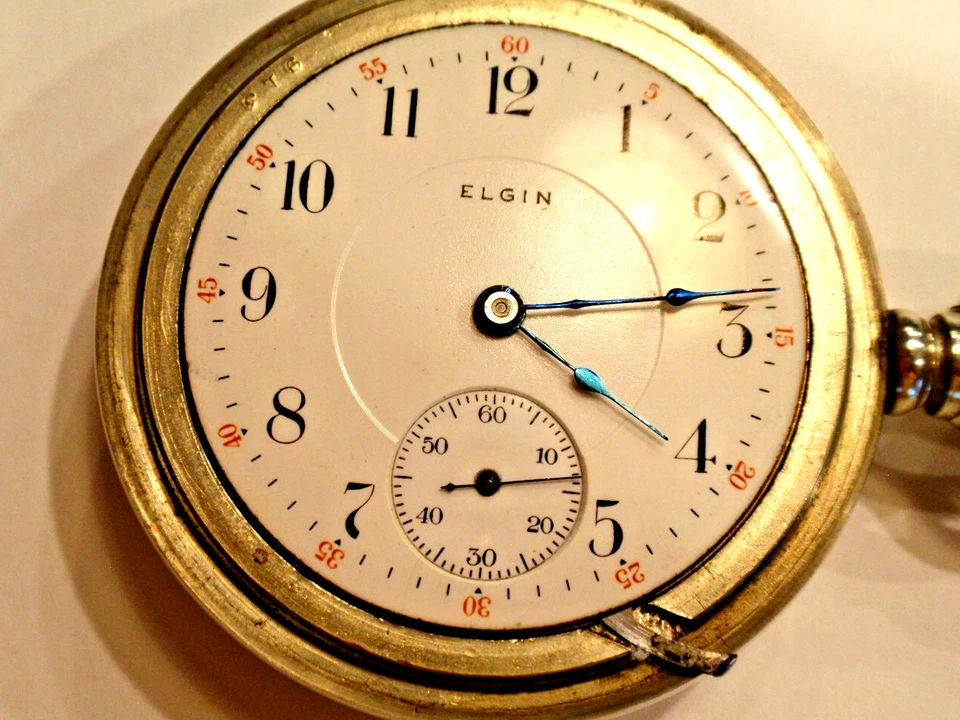 Big,18SZ-Elgin Pocket Watch59mm Case, serviced new glass,clean dial  Runs Great- - Image 3 of 4