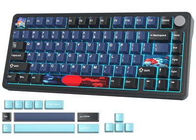 Fogruaden M75 Wireless Creamy 75% Mechanical Gaming Keyboard, Hot Swappable C...