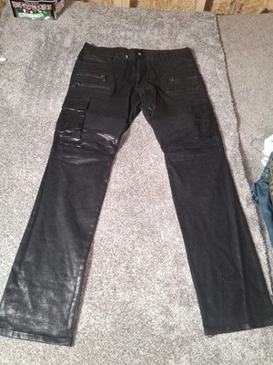 RARE MEN Pierre Balmain Coated Biker Denim ORIG $695 
