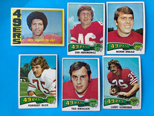 lot of 28 topps San Francisco 49ers football, 22 from the 1970's, VG to NM+