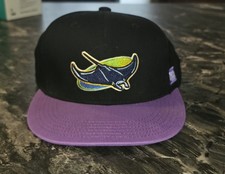 Tampa Bay Rays Rookies Kids Club Snapback Hat Retro Devil Rays Logo Youth Black