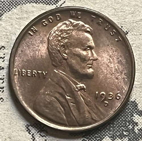 1936-D Lincoln Wheat Cent BU RB Great Coin E3