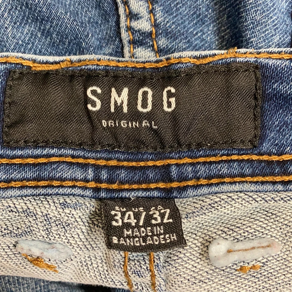 Smog, Jeans, Größe: 34, Blau, Baumwolle/Elasthan/Polyester, Einfarbig #ncW - Bild 3 von 4