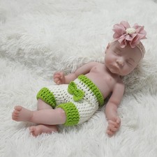 15" Floppy Handmade Silicone Newborn Girl Full Body Silicone Reborn Baby Dolls