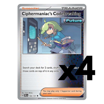 4x Ciphermaniac's Codebreaking 104/131 SV: Prismatic Evolutions Pokemon Playset