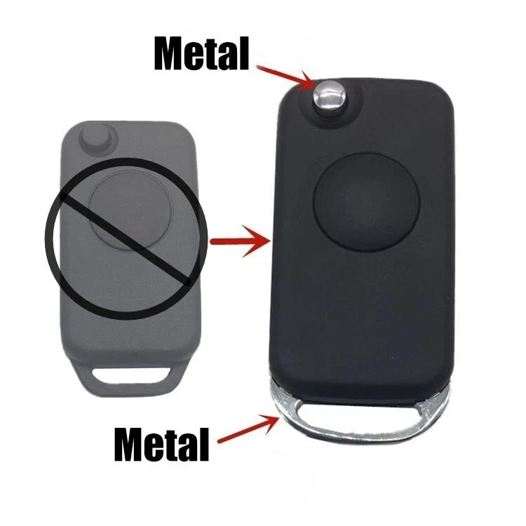 Para Mercedes Benz S320 ML430 E500 SL320 SL500 Coche Llavero Abatible Carcasa Cubierta 1 PIEZA Foto 2 de 4