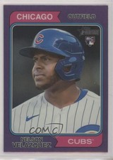 2023 Heritage Hot Box Chrome Purple Refractor Nelson Velazquez Velázquez 1u6