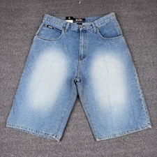 Vintage Webs Jean Shorts Mens 36 Blue Baggy Wide Leg Cargo Skate Grunge NWT