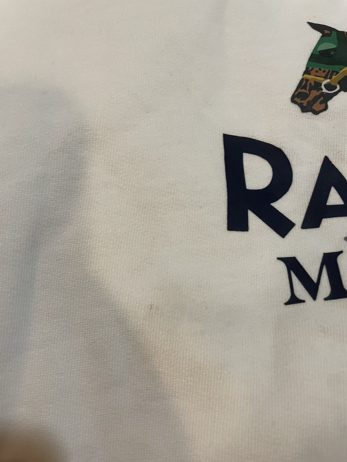 Polo grande e alta 3XLT Ralph Lauren uomo equitazione accademia bianca felpa con cappuccio pony nuova