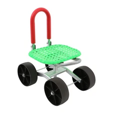 Garden Cart Rolling Stool Work Seat Cart with Wheels 360° Swivel Gardening Helpe