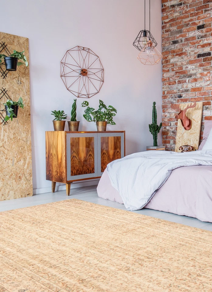 Alfombra tradicional de lana oriental anudada a mano vintage de 5'5" x 8'10" Foto 2 de 4