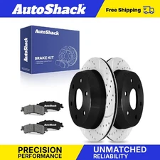 Rear Drilled Slotted Brake Rotors Ceramic Pads for GMC Sierra 1500 Classic