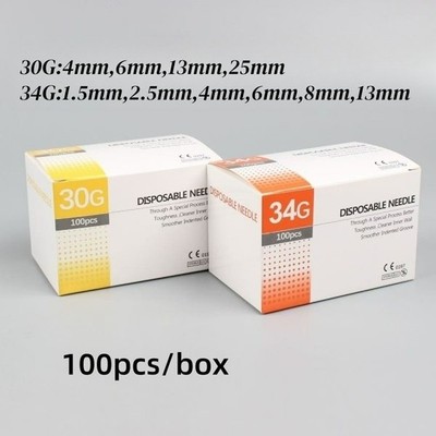 30G/34G Disposable Sterile Injection Syringe Tips Needle For Tattoo Micro