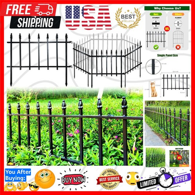 #ad #ad Durable Rust Resistant Decorative Garden Fence 5 Panels 18” High for Yard $95.99