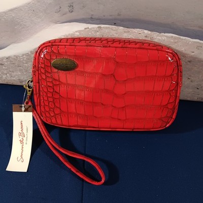SAMANTHA BROWN RED COOL IT CADDY PURSE / COSMETIC / TRAVEL BAG -  NEW W/ TAG.