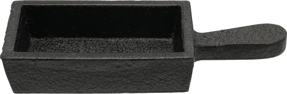 Molde de lingote de barra de pan de hierro fundido de 100 oz con mango de fusión de oro plata chatarra de cobre ( Foto 4 de 4