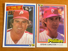 1981 Donruss Steve Carlton Card #33 & #481 CY Award Complete Your Set Phillies