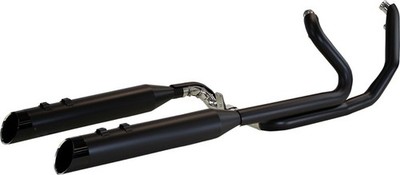 Khrome Werks Dominator 2-into-2 3-Step Exhaust with Edge Tips Black 200445