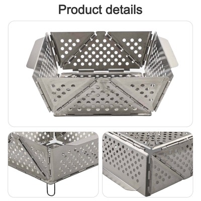 Collapsible Colander & Storage Basket:  Space-Saving Kitchen and for BBQ