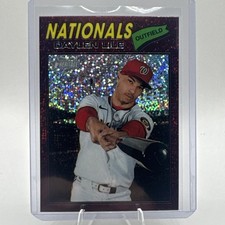 2026 Topps Heritage Daylen Lile #124 Burgundy Sparkle Washington Nationals 
