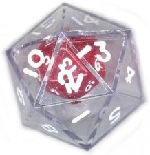 Double Dice D20 - Clear Koplow Games GAMING SUPPLY BRAND NEW ABUGames