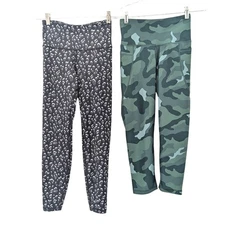 Old Navy Active Leggings Bundle S Leopard & Camo Elevate Go-Dry