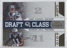 2010 Playoff Contenders Draft Class Gold 16/100 Brandon LaFell Jimmy Clausen 9by
