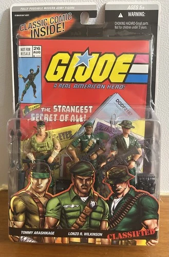 GI Joe 2006 Comic #26 3-Pack TOMMY ARASHIKAGE LONZO R WILKINSON SNAKE EYES MOC