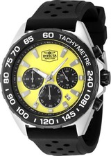 Invicta Men's 47770 "Racing" Quartz Chronograph Yellow Dial Silicone Watch
