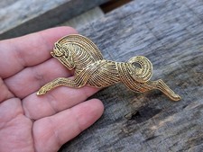   Vintage Statement Brosche Springendes Pferd...
