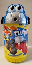 K'nex Big Lid Kids Tube w/ Vehicle on Lid Easy Snap Fun Cement Mixer Max 24 Pcs