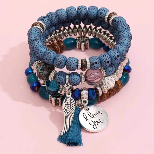 Pulseras apilables Winged Love
