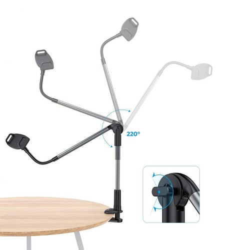OMOTON Gooseneck Tablet Holder Stand, Tablet Stand Holder Mount, Desk & Fliming - Picture 4 of 13