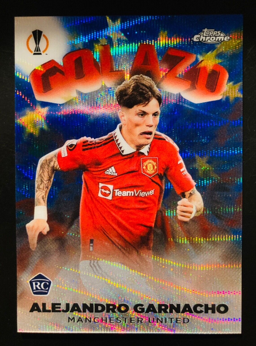 その他 TOPPS CHROME GARNACHO RC REFRACTOR PSA10 2022-23 Topps Chrome Golazo Alejandro Garnacho Blue Wave refractor