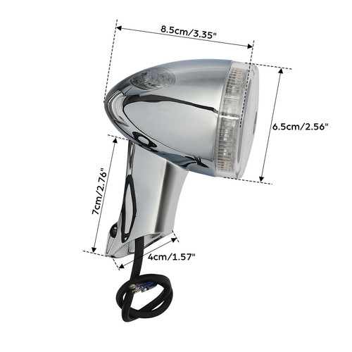 Front Amber Turn Signal Lights Fit For Harley XL48 XL1200X 2016-2022 18 Chrome - Picture 3 of 13