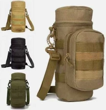 Tactical MOLLE Water Bottle Holder Military Style Water Pouch Hiking Kettle Bag
