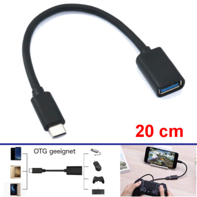 USB-C 3.1 Adapter Stecker zu USB A 3.0 OTG Kabel Laptop Tablet Mac Handy iPhone