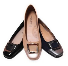 GRUNLAND SC5645/5571 BALLERINE DONNA IN PELLE ZEPPA CM.3,5
