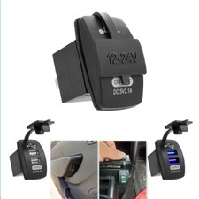 Cargador de Coche Impermeable Doble Puerto USB Adaptador Salida DC 12V 24V Para Teléfono Móvil