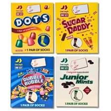 1 - Sockopath Crew Socks One Size 1 Pair Gift Box, DOTS, Sugar, Bubble, Mints