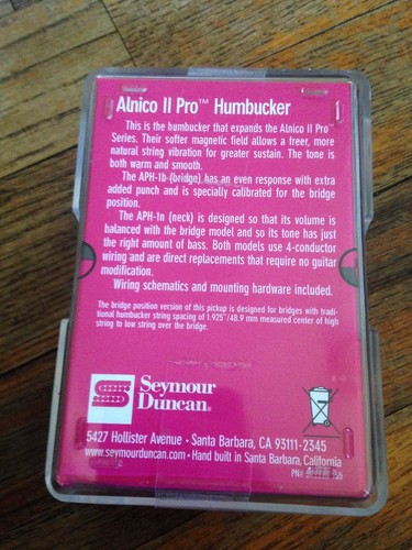 Seymour Duncan Alnico II Pro Humbucker Bridge Pickup Gold APH-1b 11104-05-GC - Picture 3 of 3