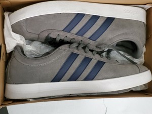 ADIDAS VL COURT 2.0 Mens Suede Shoes Flat Casual Leather Sneakers Grey  DA9862 | eBay