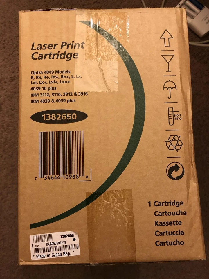 Original Genuine Lexmark Laser Print Cartridge 1382660 Optra 4049 R RX IBM 3112 - Image 2 of 2