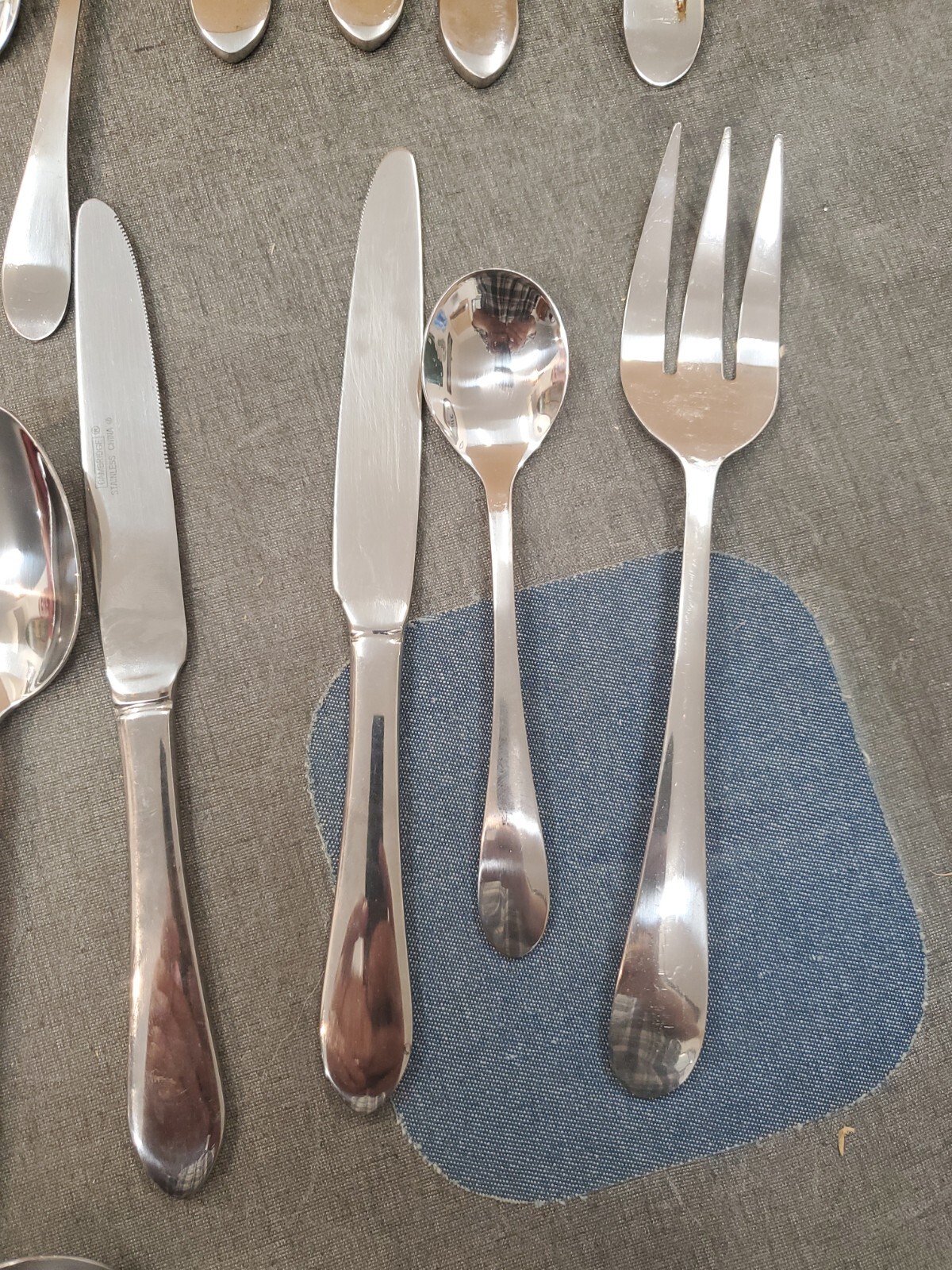 Cambridge Stainless Flatware 69 pieces Forks spoons knives serving