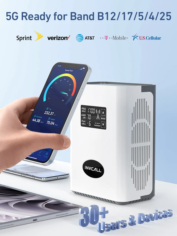 4G 5G LTE Cell Signal Phone Booster Band 2/4/12/13/17/25 AT&T Verizon T-mobile - Image 2 of 4